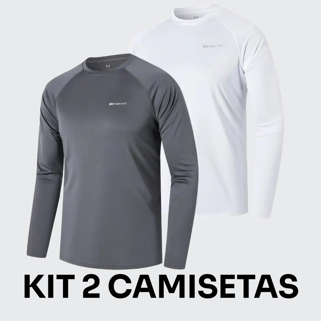 Kit 2 Camisetas Manga Longa Esportiva Dry Fit - Athlon